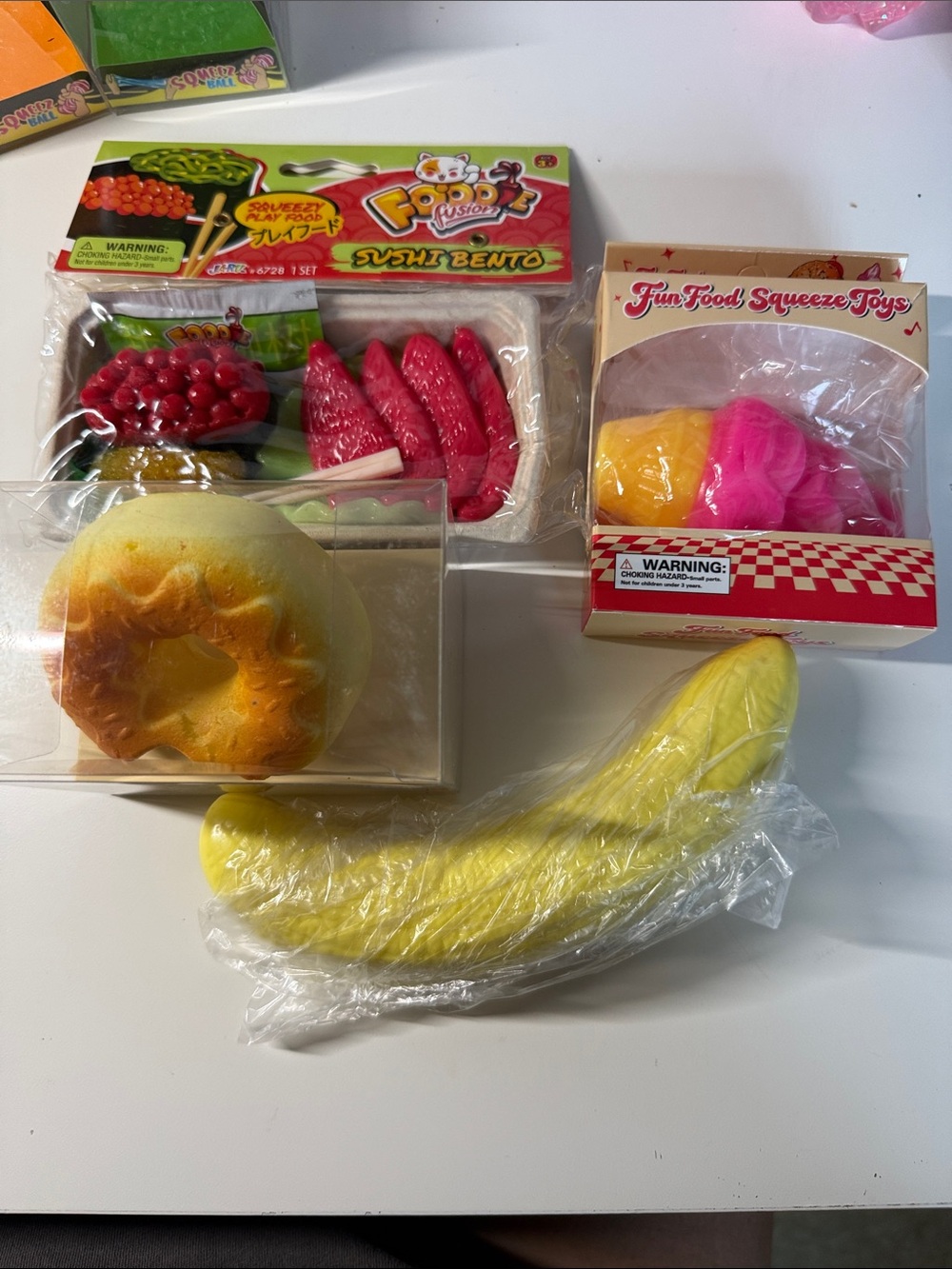 Fun Food Squeeze Toys Set Bundle